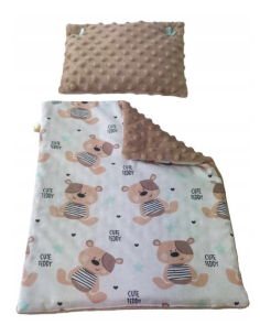 Pościel dla Lalek Minky z bawełną (mała) dla Lalki ok. 30 cm
