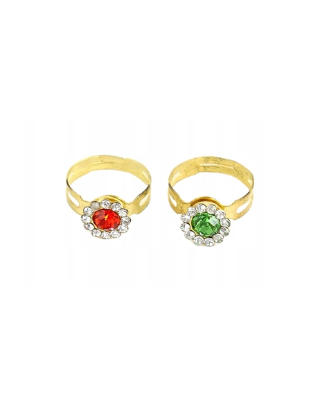 Zestaw 36 Kolorowych Pierścionków w Plastikowym Etui