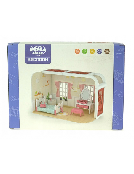 Zestaw Mebli do Domków dla Lalek (Sypialnia)