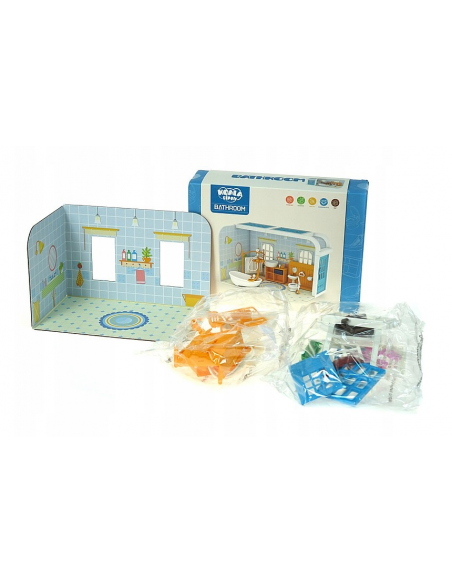 Zestaw Mebli do Domków dla Lalek (Łazienka)