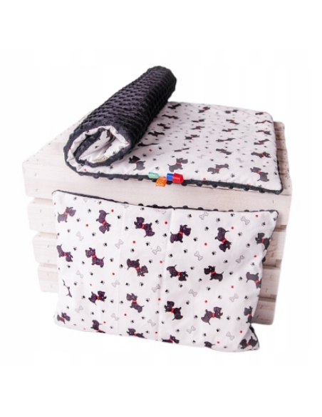 copy of Komplet pościeli minky (Kocyk 100x75 + Poduszka 40x30)