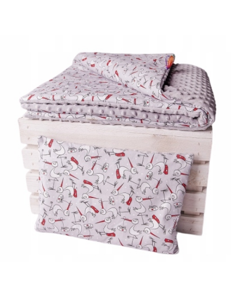 copy of Komplet pościeli minky (Kocyk 100x75 + Poduszka 40x30)