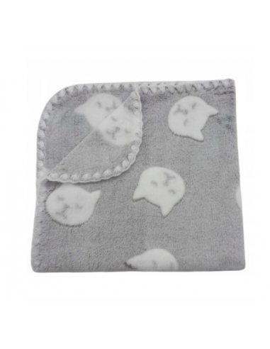 Kocyk Polar minky (ozdobny ścieg) - KOTKI