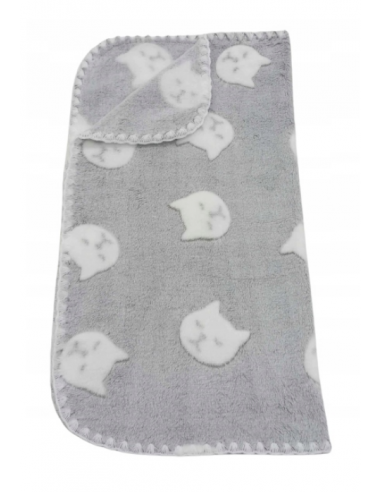 Kocyk Polar minky (ozdobny ścieg) - KOTKI