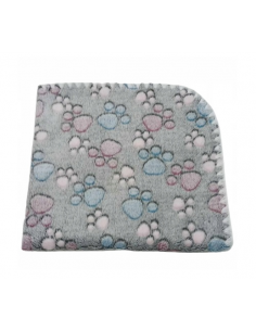 Kocyk Polar minky (ozdobny ścieg) - ŁAPKI