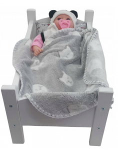 copy of Kocyk Puszysty Dwustronny dla Lalek - SERDUSZKA