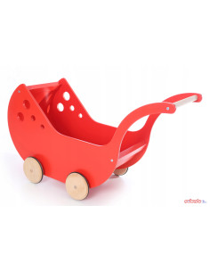 DREWNIANY wózek dla lalek + POŚCIEL