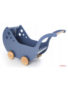 DREWNIANY wózek dla lalek + POŚCIEL