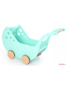 DREWNIANY wózek dla lalek + POŚCIEL