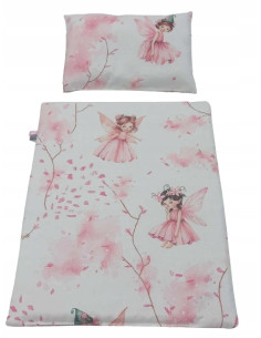 DREWNIANY wózek dla lalek + POŚCIEL 2