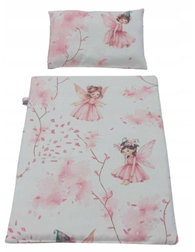 DREWNIANY wózek dla lalek + POŚCIEL