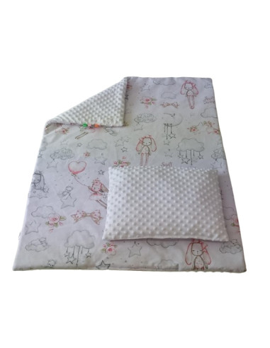 Kocyk i Poduszka Pościel Minky kocyk 100x75...