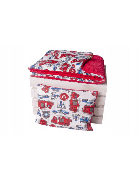 Kocyk i Poduszka Pościel Minky kocyk 100x75 Poduszka 30x40 do Łóżeczka