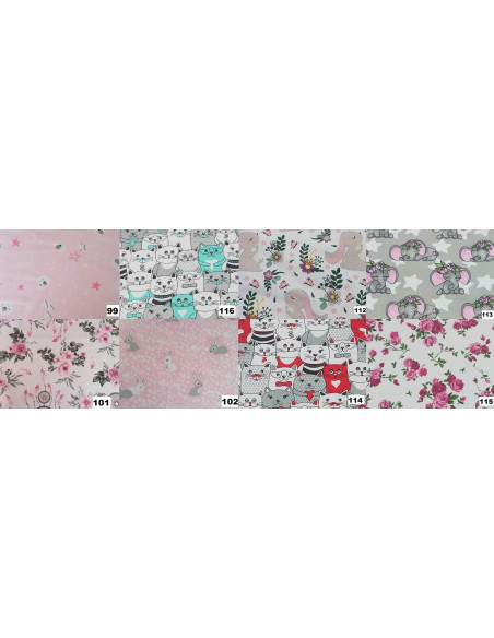 Poszewki Bawełniane 100x75 i 40x30 BALETNICE Dla Dzieci - Wzory do Wyboru