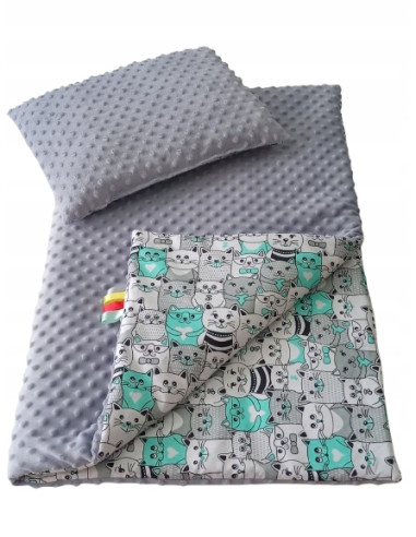 Kocyk i Poduszka Pościel Minky kocyk 100x75...