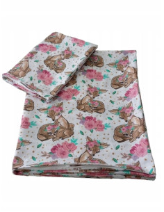 Poszewki Bawełniane 100x75 i 40x30 Sarenki Dla Dzieci -...