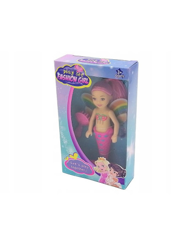 LALKA SYRENKA ZE SKRZYDEŁKAMI Z DŁUGIMI WŁOSAMI...