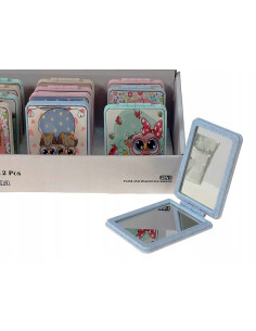 LUSTERKO KIESZONKOWE DWUSTRONNE SOWA SÓWKA 2