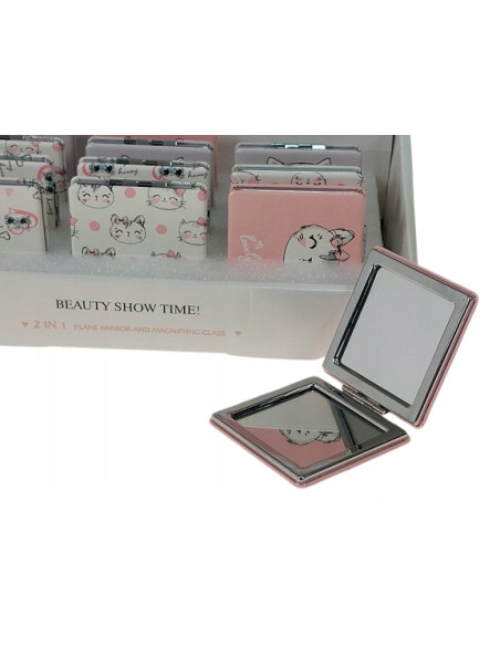 LUSTERKO KIESZONKOWE DWUSTRONNE KOTEK