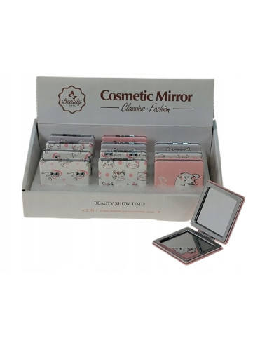 LUSTERKO KIESZONKOWE DWUSTRONNE KOTEK