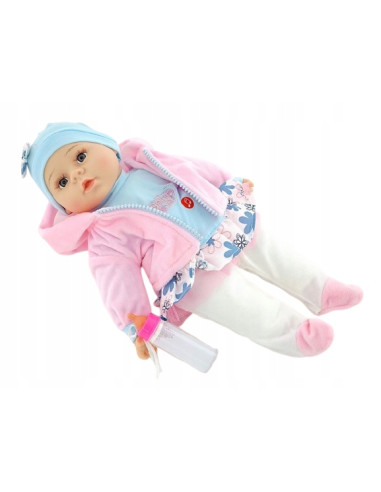 LALKA BOBAS 35cm MÓWI, ŚPIEWA + butelka