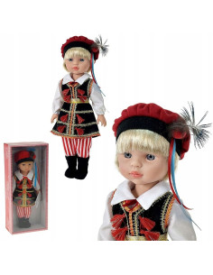 LALKA W STROJU LUDOWYM. CHŁOPIEC W STROJU KRAKOWIAKA MÓWI...