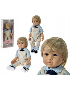 LALKA CHŁOPIEC anatomiczna, winylowa 50cm jasne włosy...