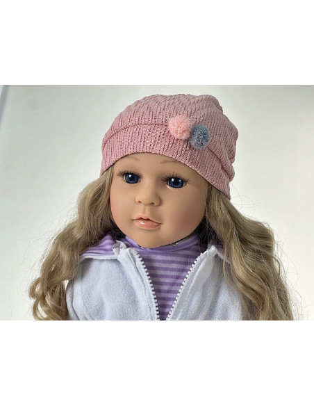 LALKA BLONDYNKA Anatomiczna DZIEWCZYNKA 50CM DŁUGIE WŁOSY interaktywna