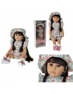 LALKA Anatomiczna DZIEWCZYNKA 50CM DŁUGIE WŁOSY interaktywna