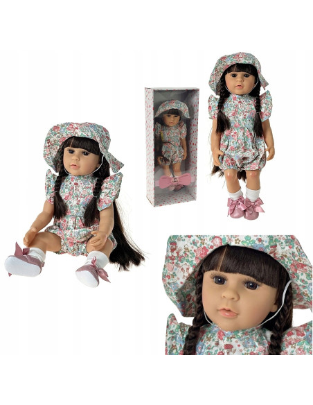 LALKA Anatomiczna DZIEWCZYNKA 50CM DŁUGIE WŁOSY interaktywna