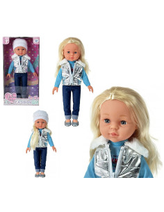 LALKA 43CM Z DŁUGIMI JASNYMI WŁOSAMI OPAKOWANIE PREZENTOWE