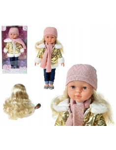 LALKA 43CM Z DŁUGIMI JASNYMI WŁOSAMI OPAKOWANIE PREZENTOWE