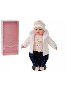 BOBAS LALKA 45cm MÓWI,ŚPIEWA+smoczek+lux opakowana 2