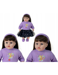 LALKA BOBAS 45CM. Mówi i śpiewa SZYTE WŁOSY