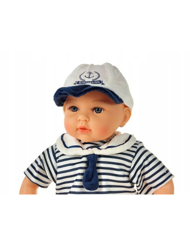 LALKA BOBAS w ubranku marynarskim 45CM MÓWI I...