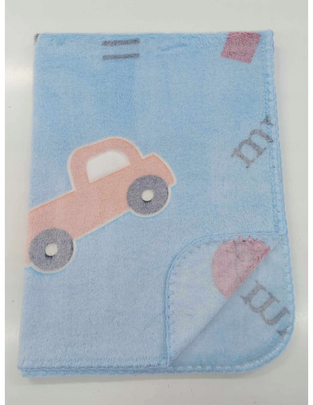 KOCYK PUSZYSTY DLA DZIECI świecący w ciemności Minky Plush AUTKA 100X75