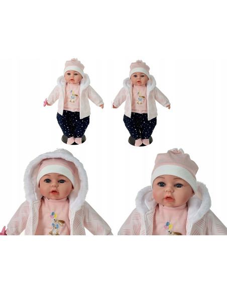 LALKA BOBAS 45CM MÓWI I ŚPIEWA PO POLSKU + SMOCZEK INTERAKTYWNA, BABY