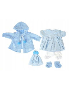 UBRANKA DLA LALKI 45 CM SUKIENKA PŁASZCZYK CZAPKA PAPUTKI...