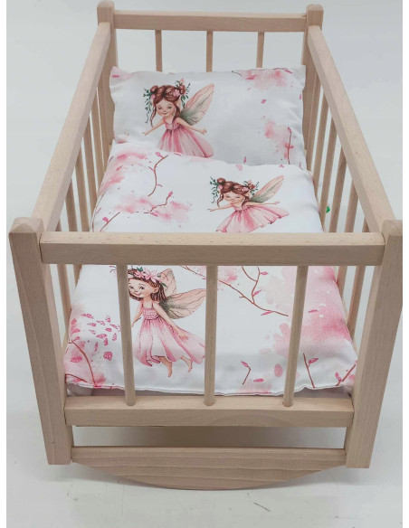 KOŁYSKA dla lalek + POŚCIEL WRÓŻKI ELFY - Możliwość wyboru