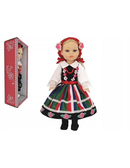 Lalka Łowiczanka Śpiewa Mówi 38 cm Realistyczna W STROJU LUDOWYM