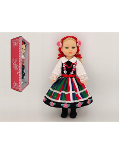 LALKA W STROJU LUDOWYM MÓWI I ŚPIEWA 38cm LALKA ŁOWICZANKA 2