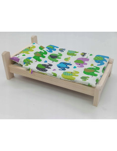 ŁÓŻKO DLA LALEK. ŁÓŻECZKO Z POŚCIELĄ BAWEŁNIANĄ