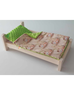 ŁÓŻKO DLA LALEK. ŁÓŻECZKO Z POŚCIELĄ I MATERACEM 2