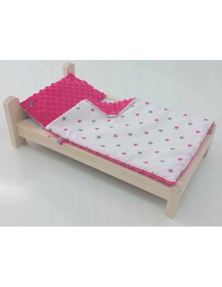 ŁÓŻKO DLA LALEK. ŁÓŻECZKO Z POŚCIELĄ I MATERACEM