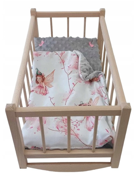 KOŁYSKA DLA LALEK Z POŚCIELĄ KOŁYSKA DREWNIANA KOLEBKA
