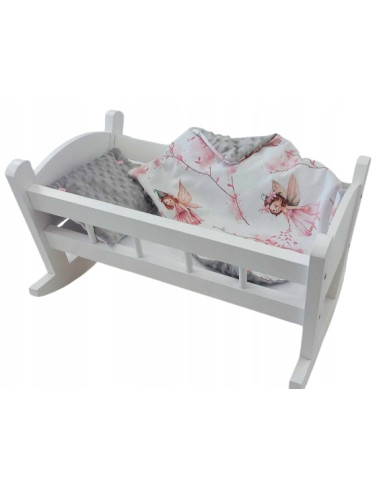 KOŁYSKA DLA LALEK BIAŁA Z POŚCIELĄ. KOŁYSKA...