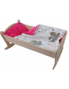 KOŁYSKA DLA LALEK Z POŚCIELĄ KOŁYSKA Z OZDOBNYMI...