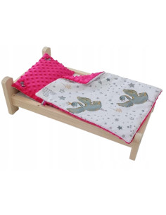 ŁÓŻKO duże DLA LALEK Z POŚCIELĄ ŁÓŻECZKO NIEMALOWANE DLA...