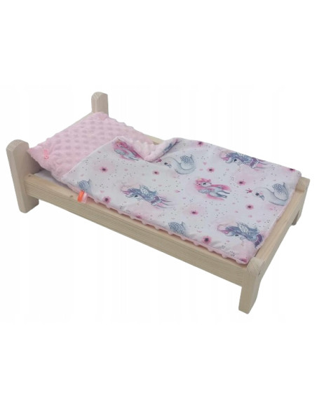 ŁÓŻKO duże DLA LALEK ŁÓŻECZKO DLA LALKI BOBAS BORN Łóżko, Pościel, Materac