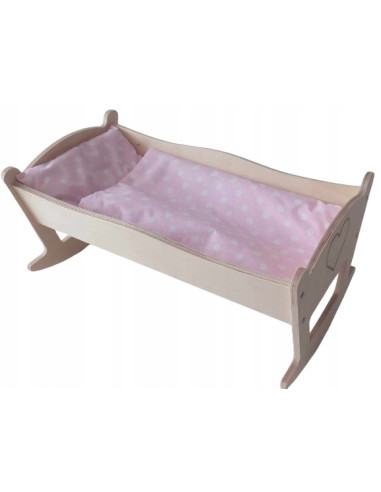 KOŁYSKA DLA LALEK DUŻA GRAWER. POŚCIEL BAWEŁNIANA